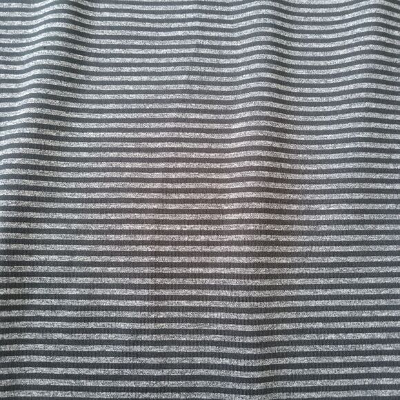 Tranquility Dark Heathered Gray Striped Knee Length Casual Skirt Women's Medium - Picture 7 of 12